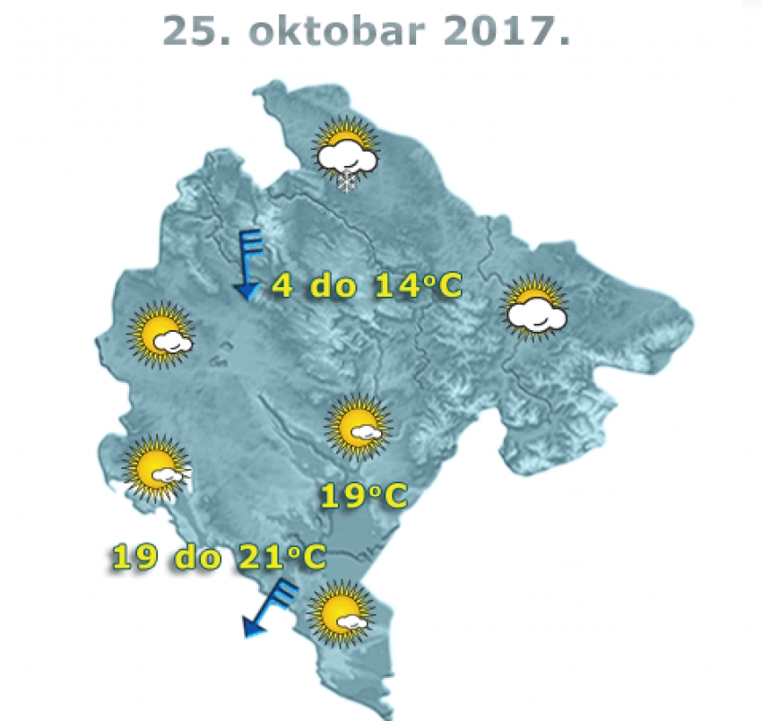 Ovo je prognoza vremena za sjutra