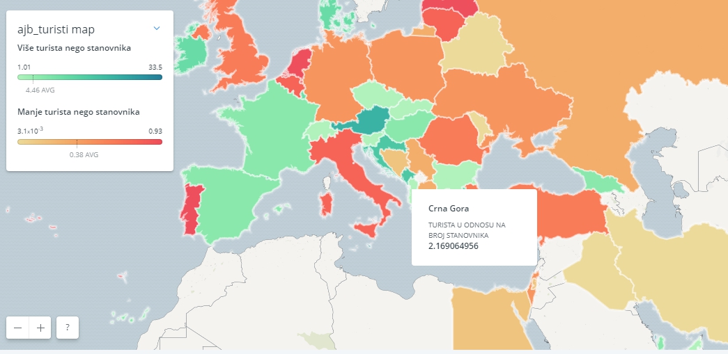 Crna Gora i Hrvatska najposjećenije zemlje u regionu