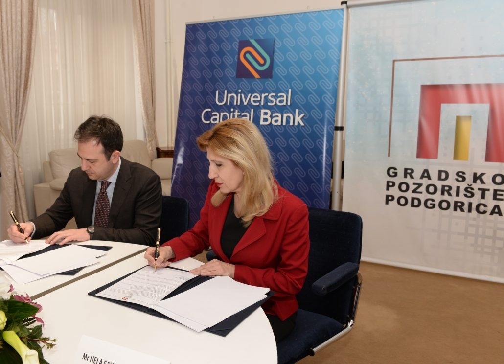 Universal Capital banke Gradskom pozorištu u Podgorici donirala 100.000 eura