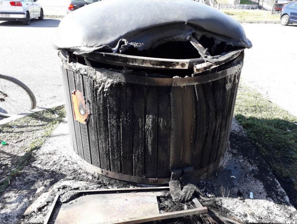 Zabjelo: Zapaljen podzemni kontejner, podnešena krivična prijava