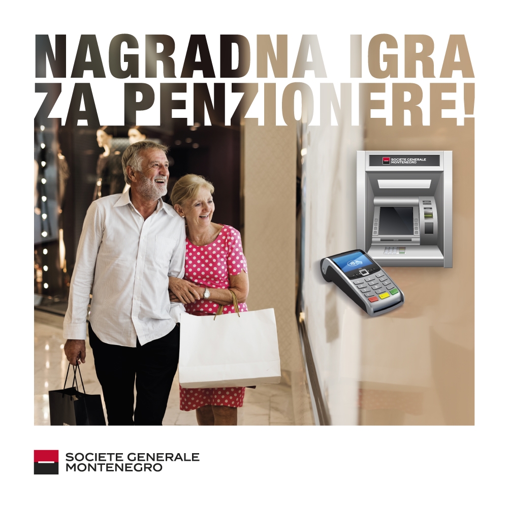 Societe Generale banka Montenegro organizuje nagradnu igru za penzionere