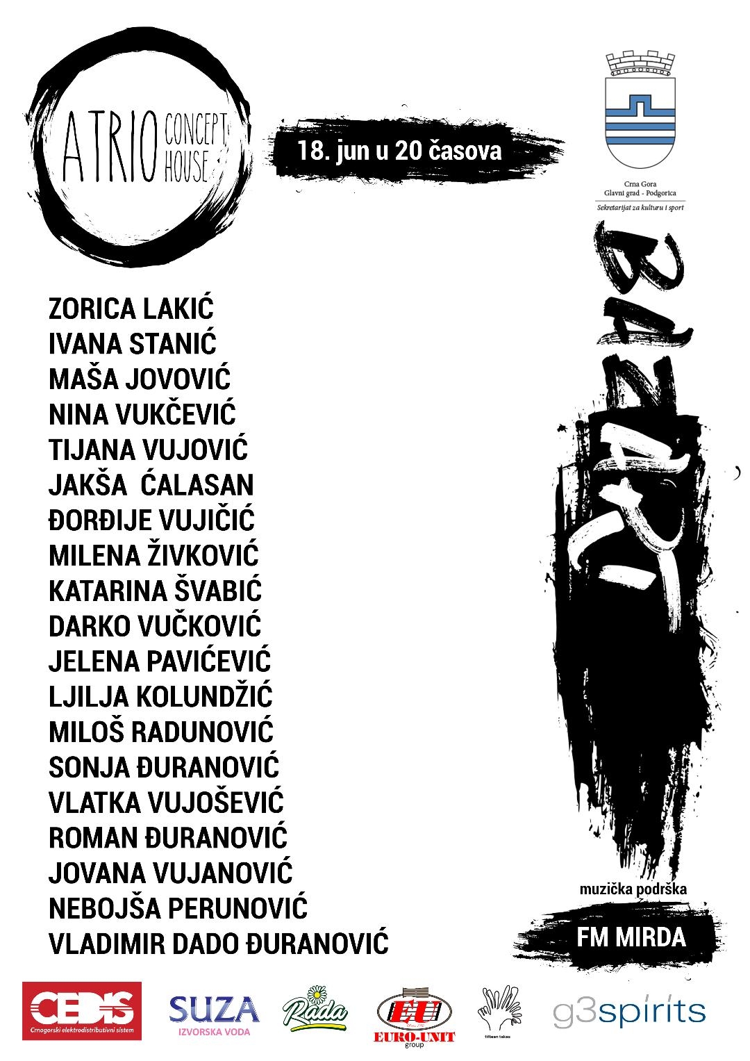 Bazar Art: Večeras od 20 časova, u multimedijalnom kulturnom centru Atrio Concept House, i traje do ponoći