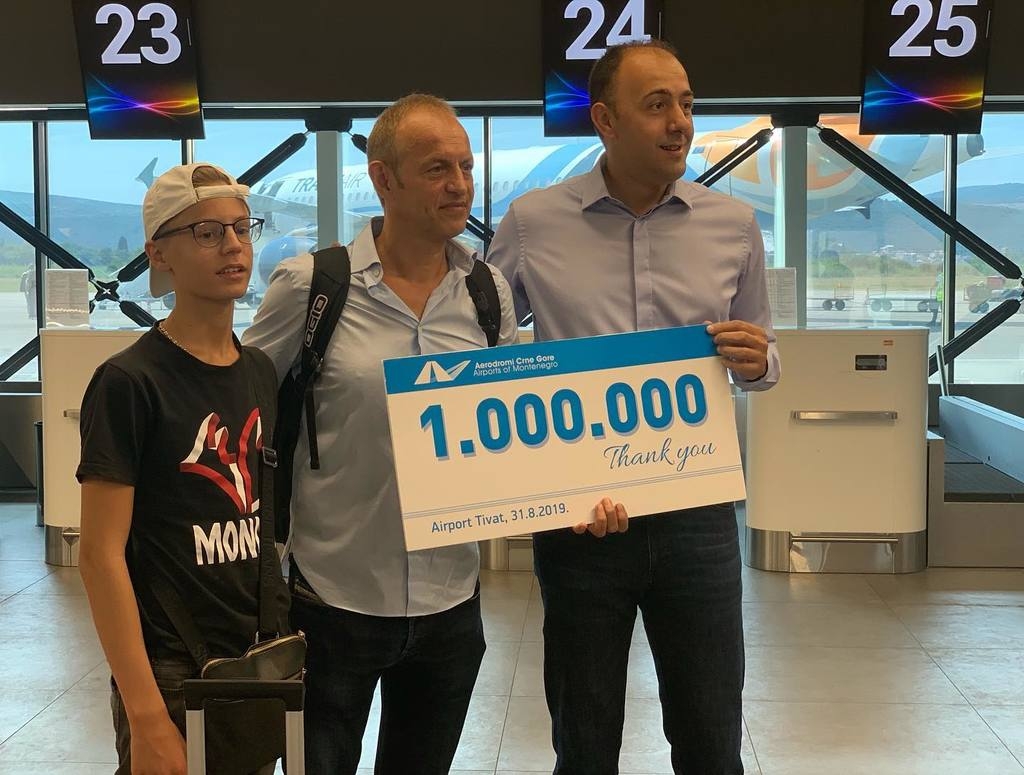 Aerodrom Tivat dočekao milionitog putnika!
