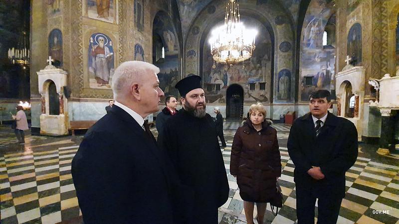 Marković u hramu Svetog Aleksandra Nevskog