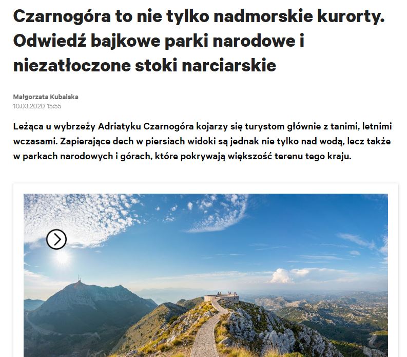 Poljski mediji: Crna Gora destinacija čija ljepota oduzima dah