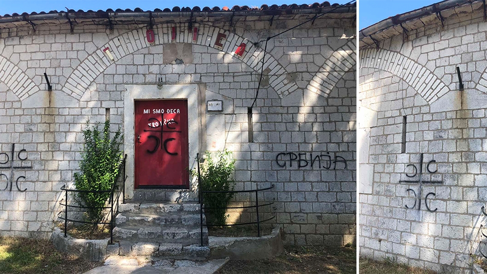 Grafiti osvanuli na kotorskoj tvrđavi