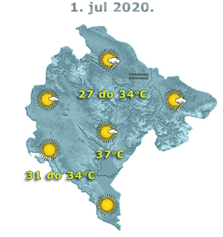 Sjutra sunčano, do 38 stepeni