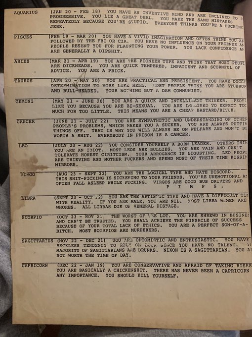 Horoskop iz 1979. godine je postao viralan, jer je SUROV!