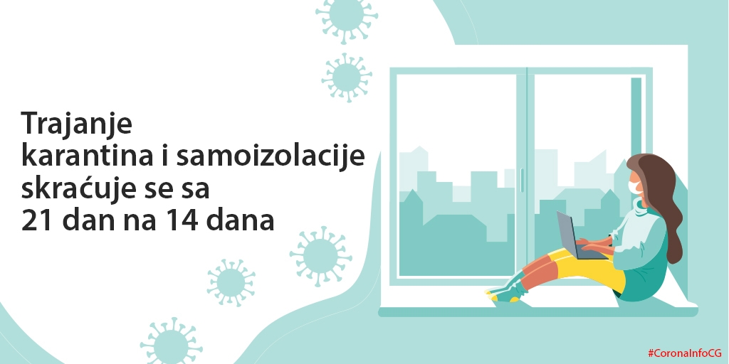 Skraćen karantin i samoizolacija sa 21 dan na 14 dana