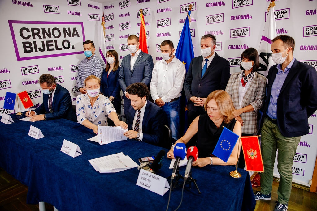 Platforma &#8220;Crno na bijelo&#8221; ide na izbore, prioriteti smjena vlasti, građanska evropska i ekološka Crna Gora