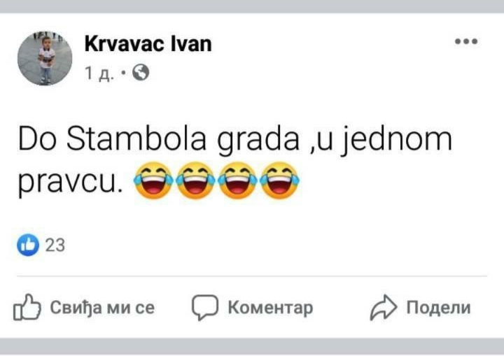 Krvavac, brat funkcionera Demokrata poručio muslimanima: &#8220;Do Stambola grada u jednom pravcu&#8221;