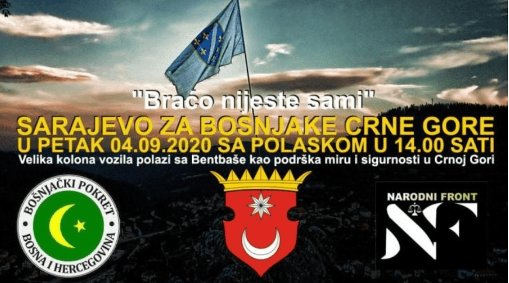 “Braćo, nijeste sami”: U Sarajevu protest podrške Bošnjacima u Crnoj Gori
