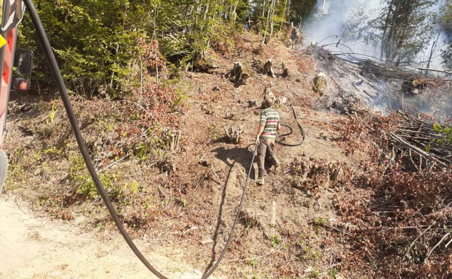 Ugašen požar u Mateševu, velika šteta u bukovoj šumi