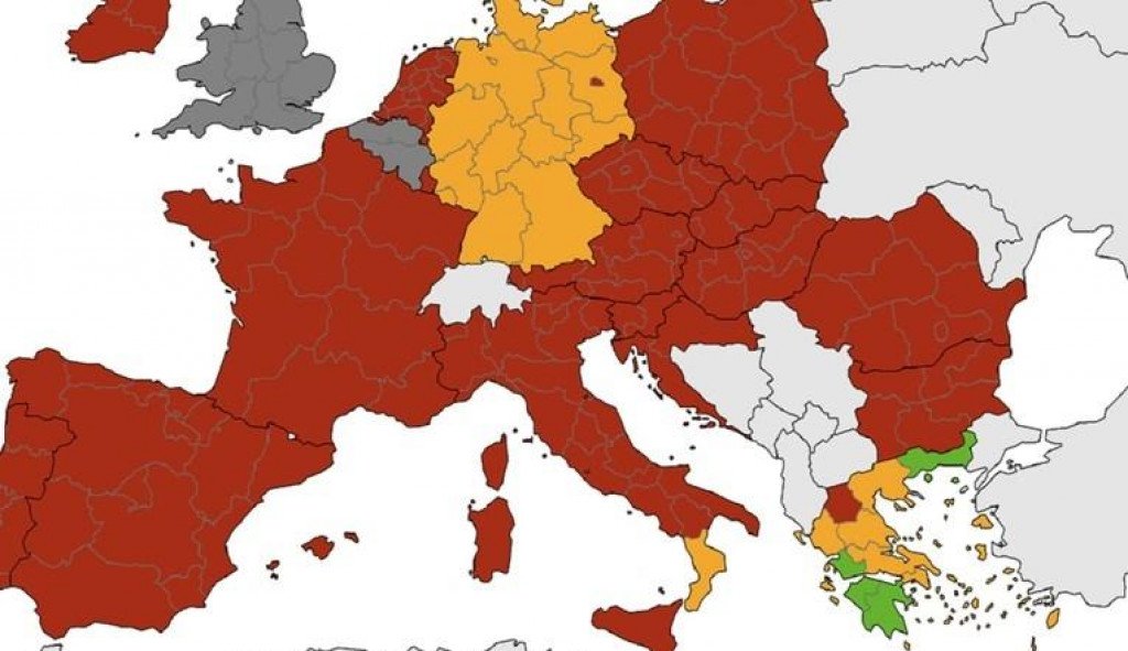 Objavljena epidemiološka karta stanja u Evropi: Samo jedna zemlja je u zelenom