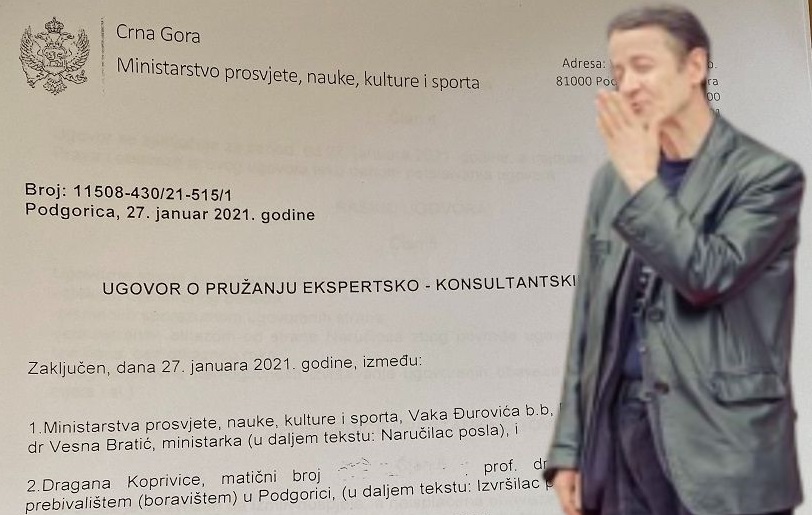 UGOVOR ZAKLJUČEN BEZ POZIVANJA NA ZAKON: Koprivici plata od 1000 eura za &#8221;kreiranje politike&#8221; i &#8221;pripremu strategije&#8221;