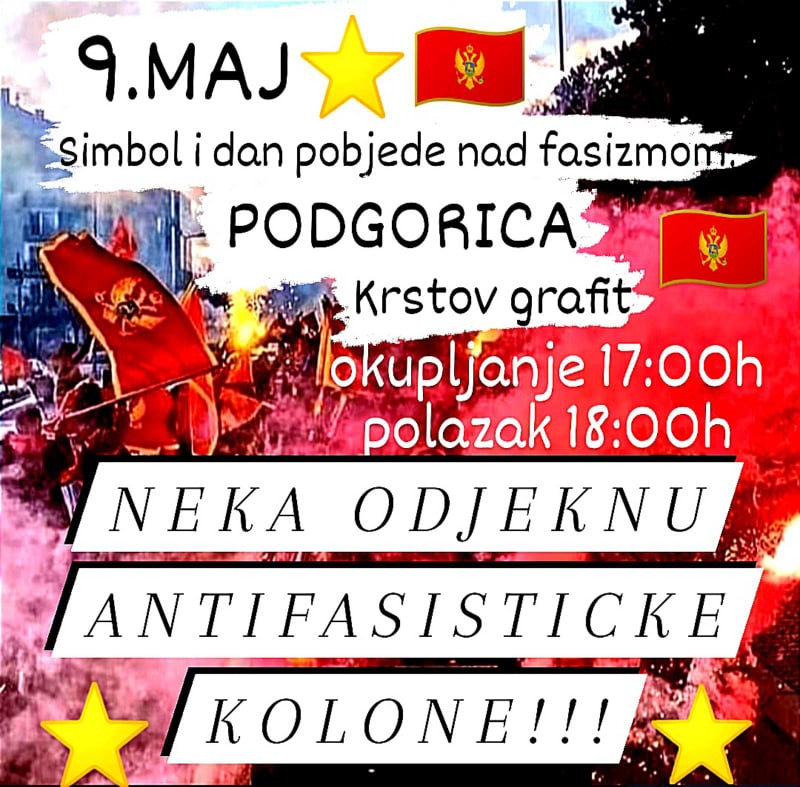 Antifašističke kolone na crnogorskim ulicama i ove nedjelje