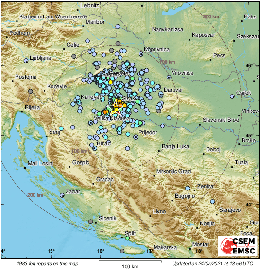 Zemljotres u Hrvatskoj