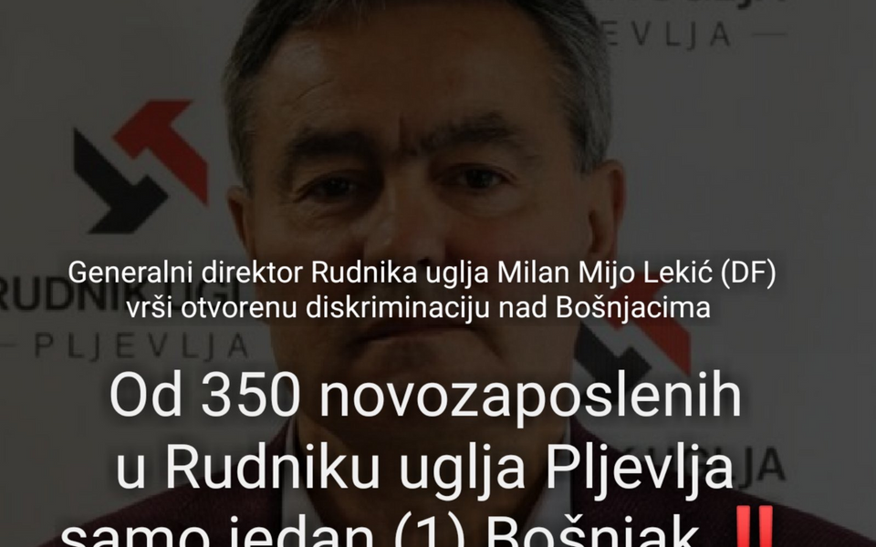 SPP: Od 350 novozaposlenih u Rudniku uglja samo jedan Bošnjak