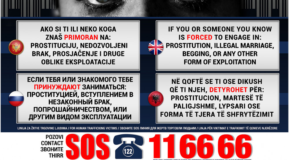 Evropski dan borbe protiv trgovine ljudima: MUP podsjeća na opasnosti od ovog ozbiljnog društvenog problema