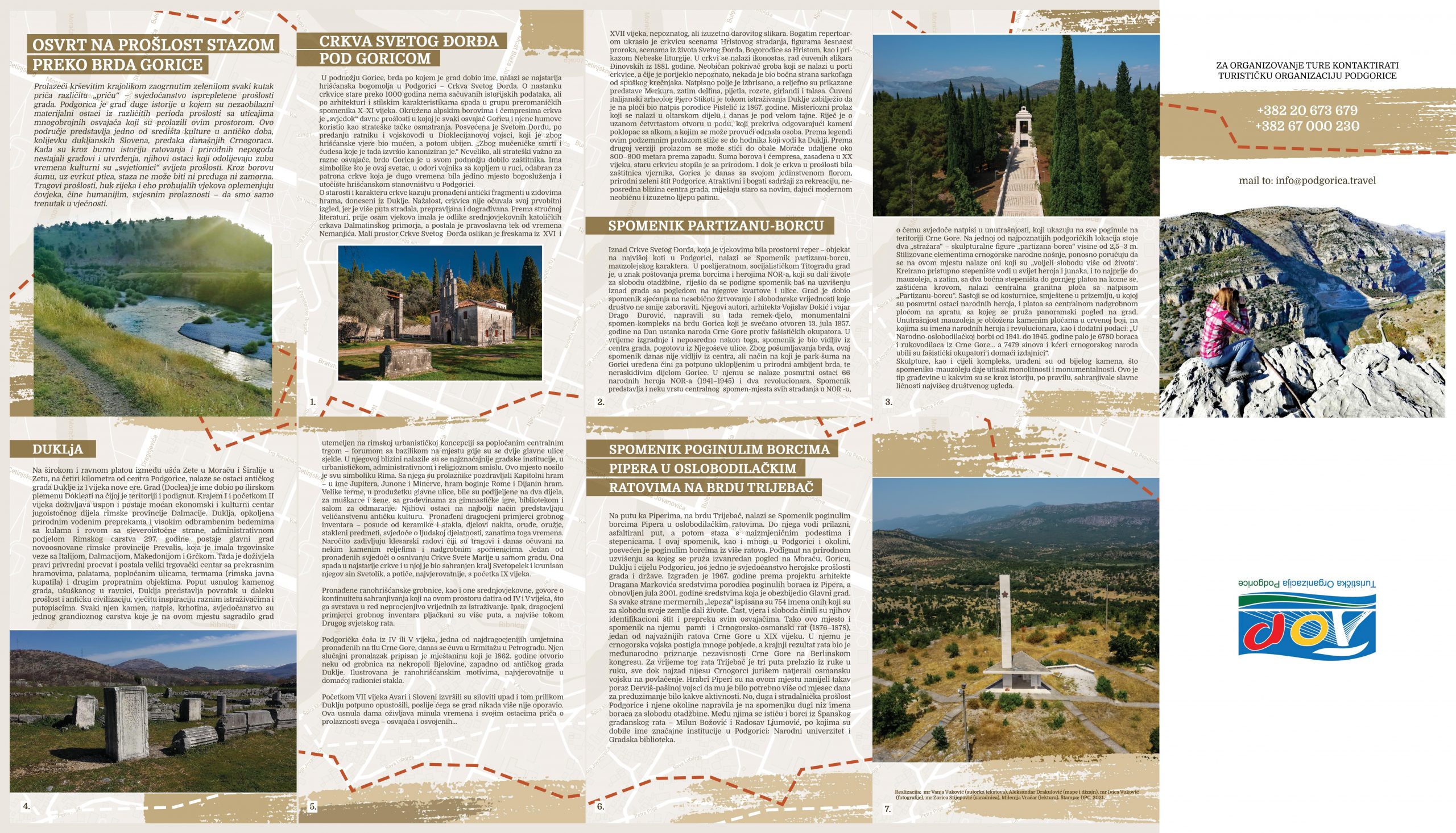Promotivne rute Turističke organizacije Podgorice