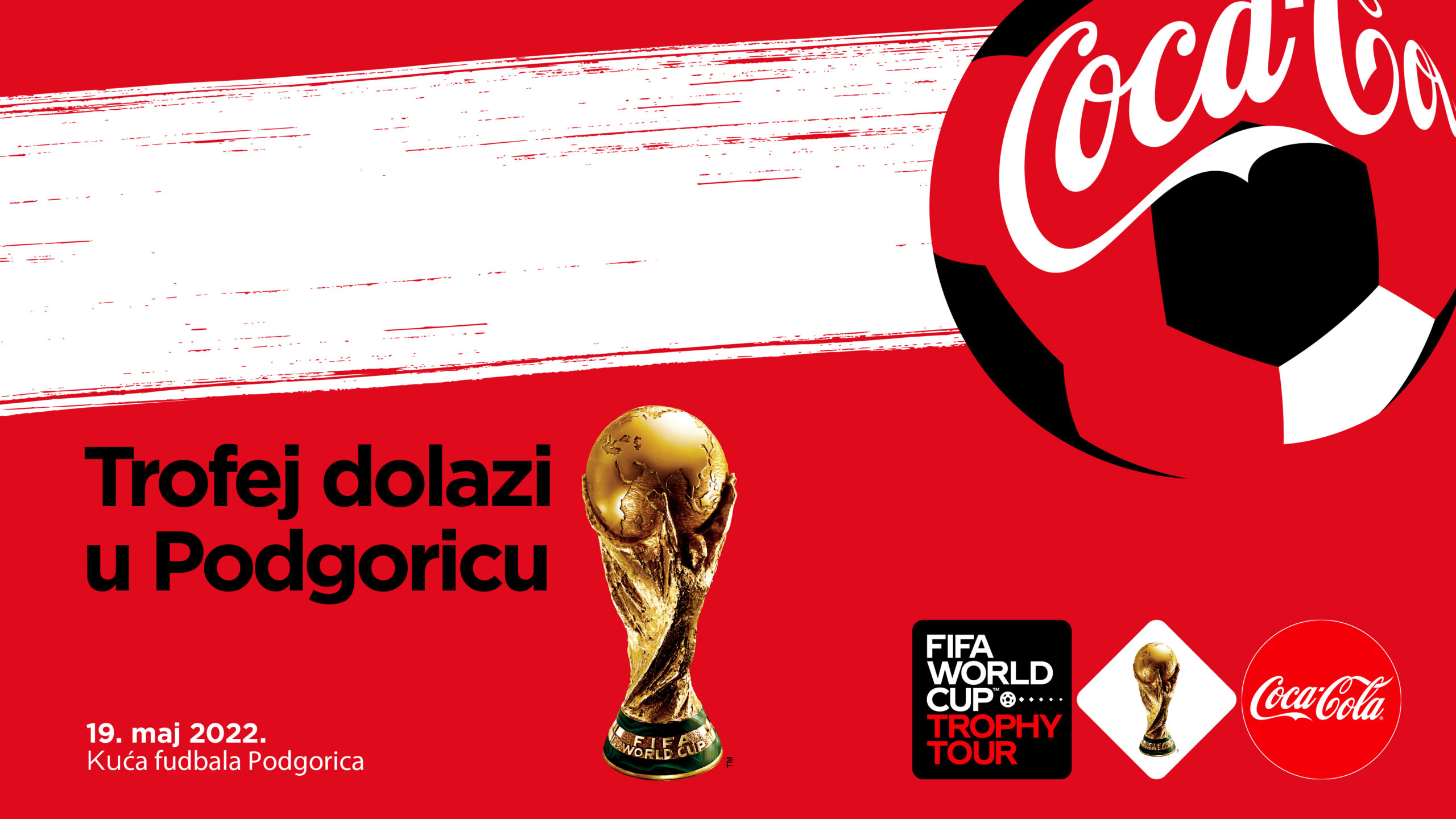 Fudbalska čarolija postaje stvarnost: FIFA World Cup™ Trophy Tour by Coca-Cola stiže u Podgoricu!
