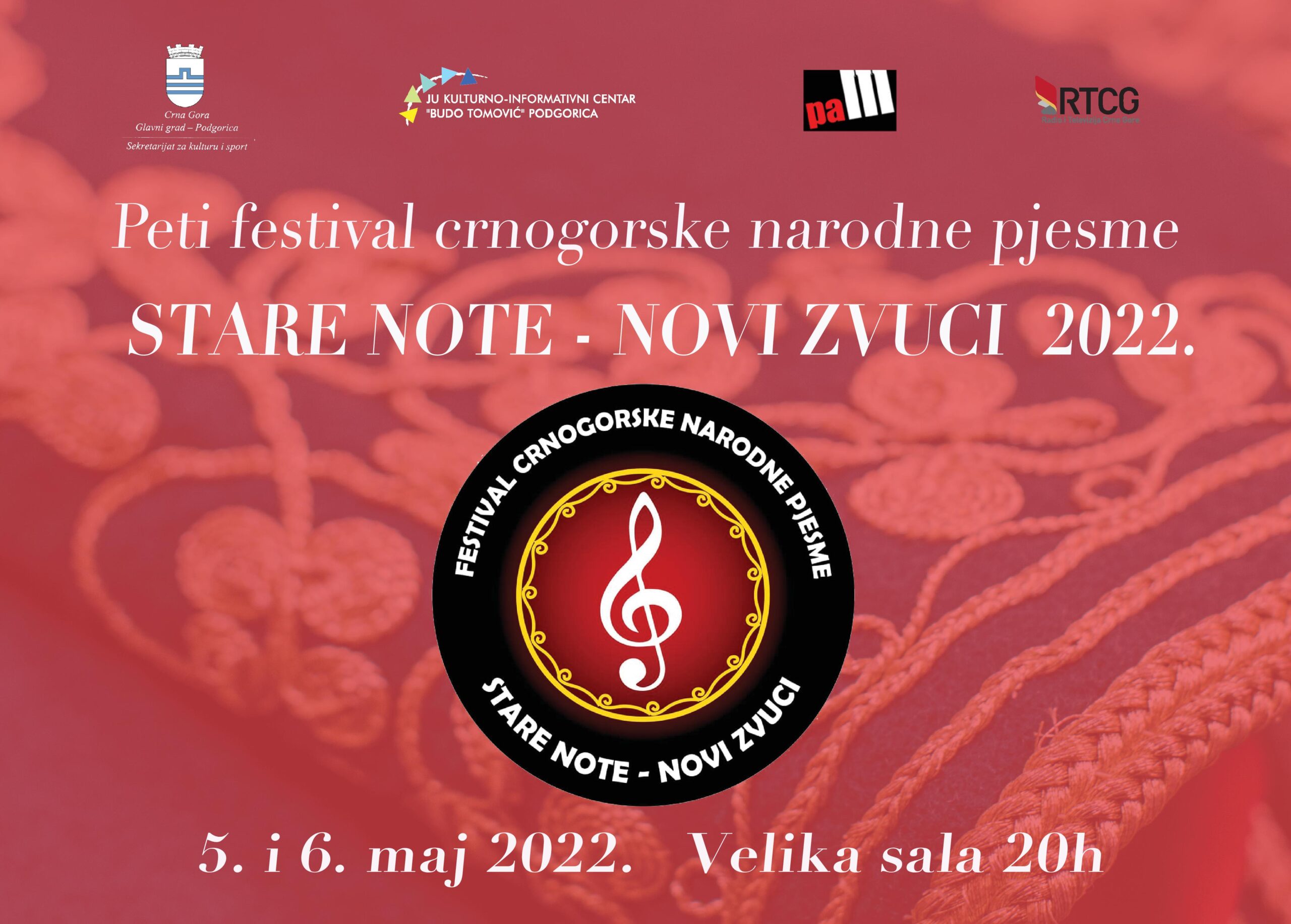 KIC: Počinje Festival crnogorske narodne pjesme &#8220;Stare note &#8211; novi zvuci&#8221;