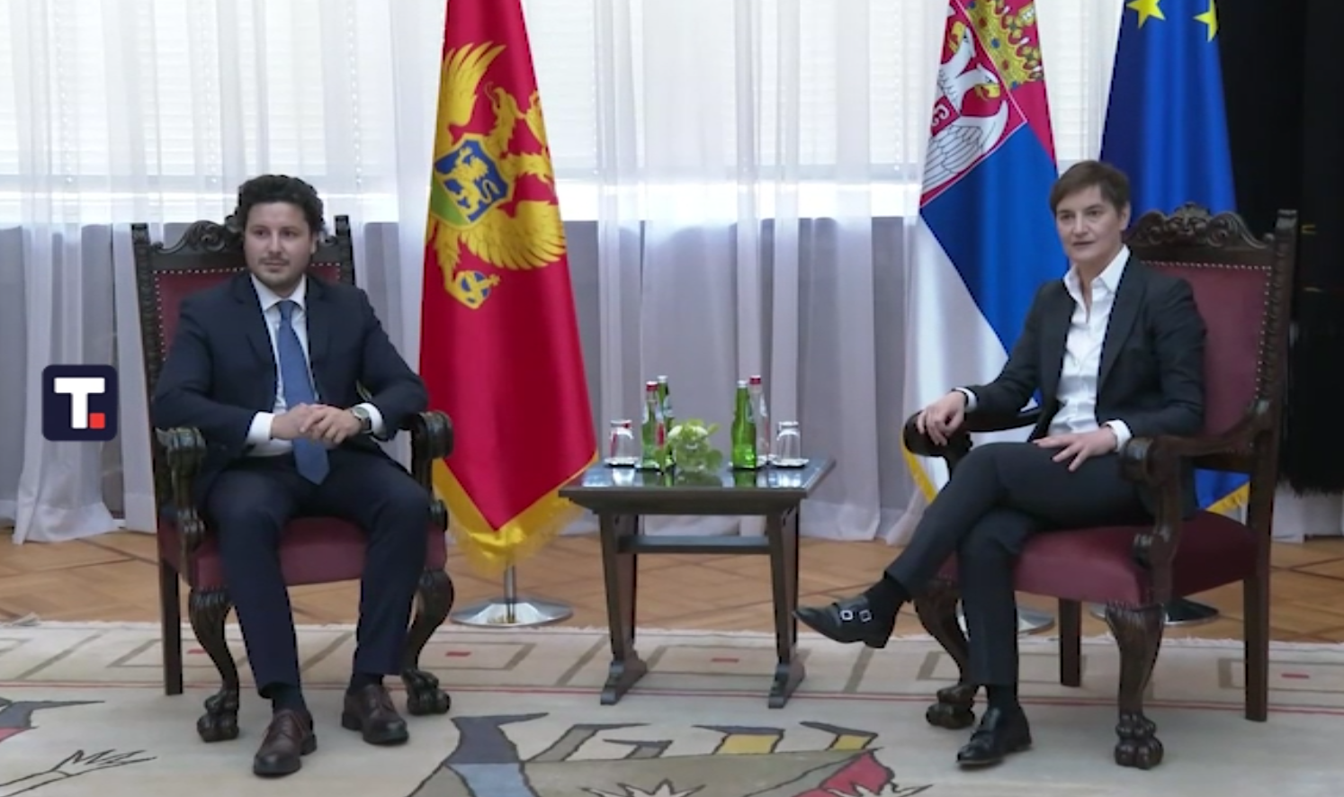 Abazović i Brnabić: Podići odnose  Crne Gore i Srbije  na najviši nivo