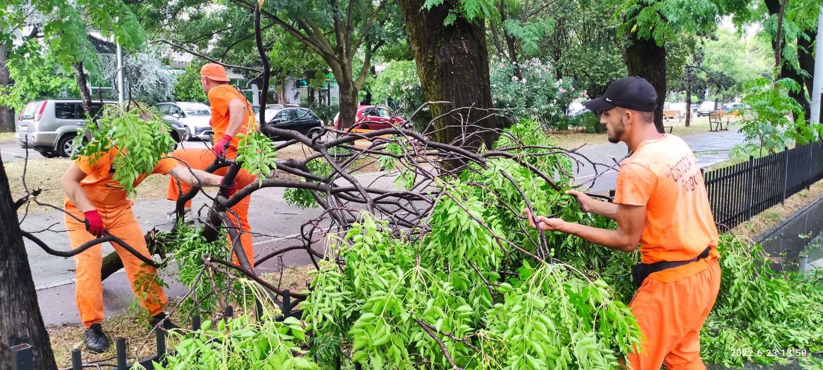 FOTO: Gradske službe na terenu, Služba zaštite i spašavanja intervenisala na tri lokacije