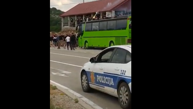(Video)Navijači iz Bosne i Hercegovine stigli u Crnu Goru