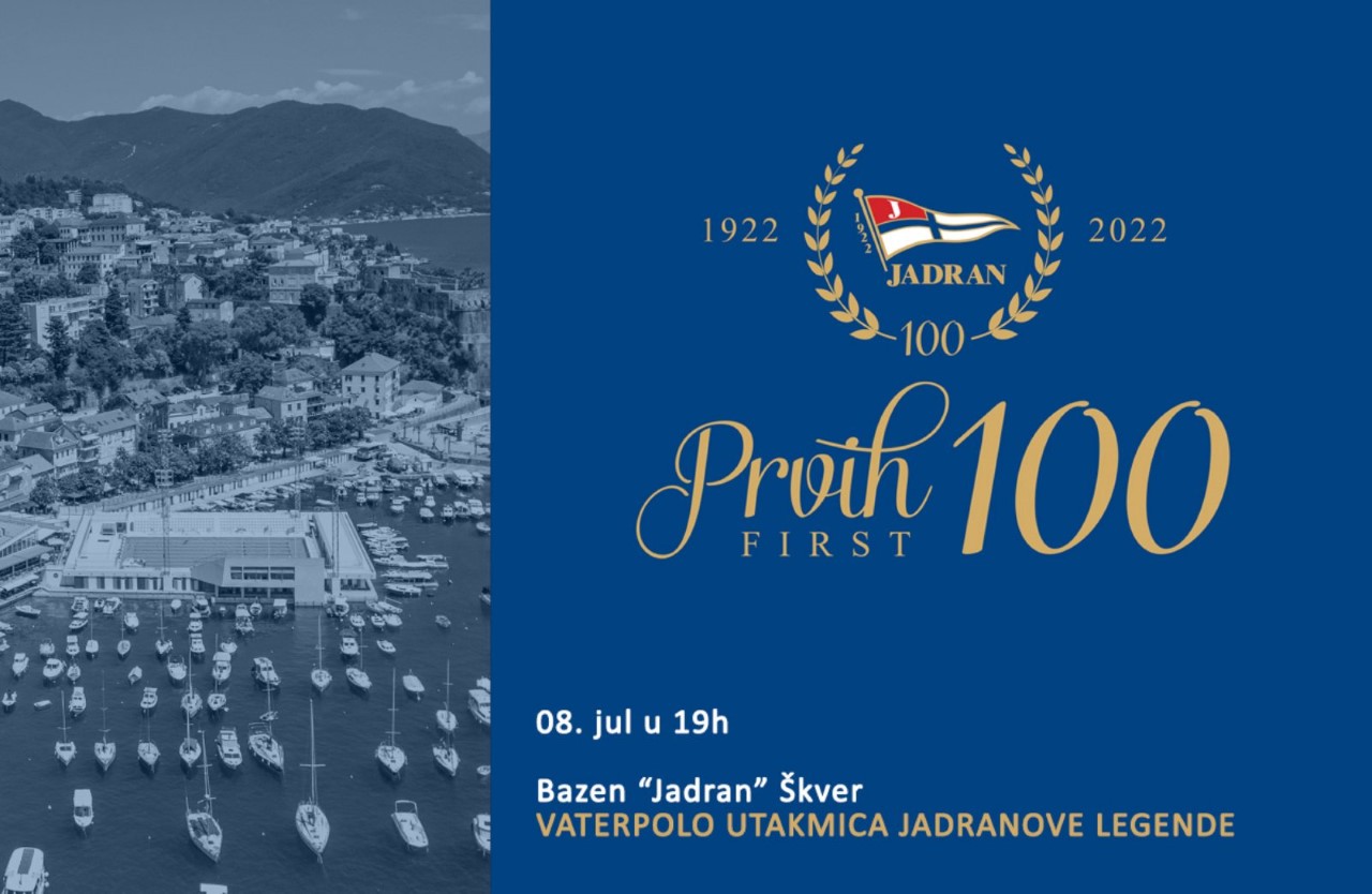 Vaterpolo spektakl u čast 100 godina PVK Jadran: “Jadranove legende“ 08. jula na Škveru