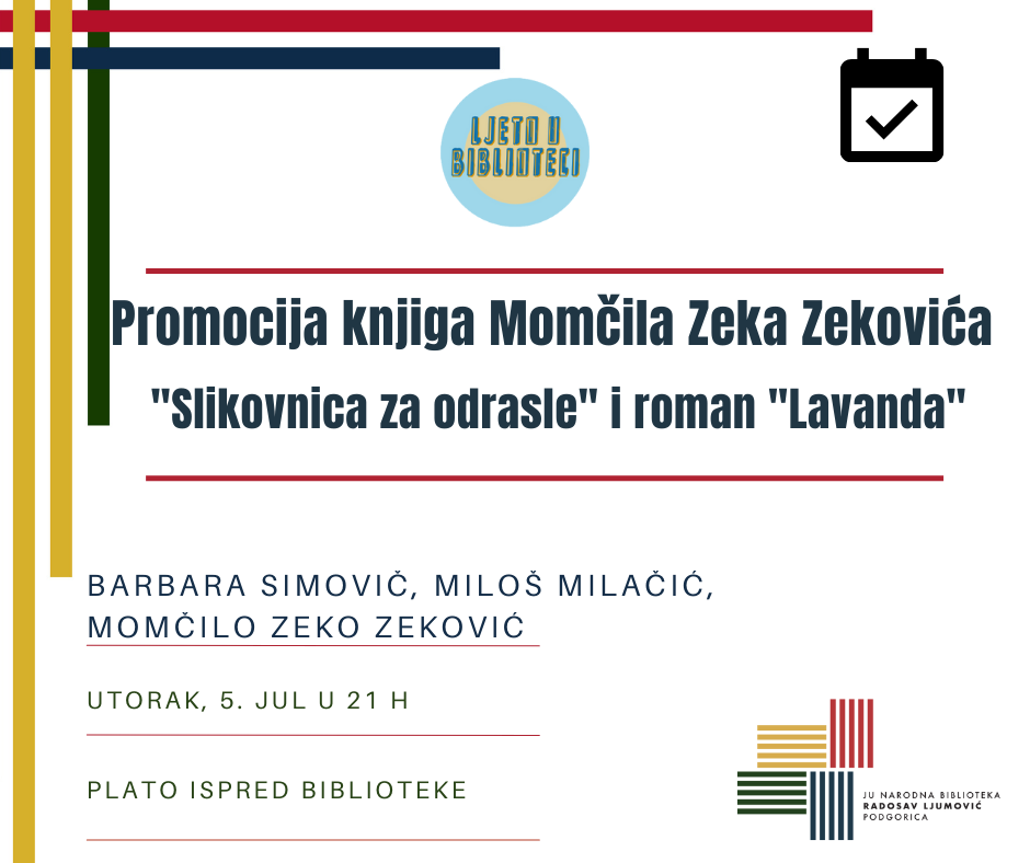 Promocija romana Momčila Zekovića Zeka u podgoričkoj biblioteci