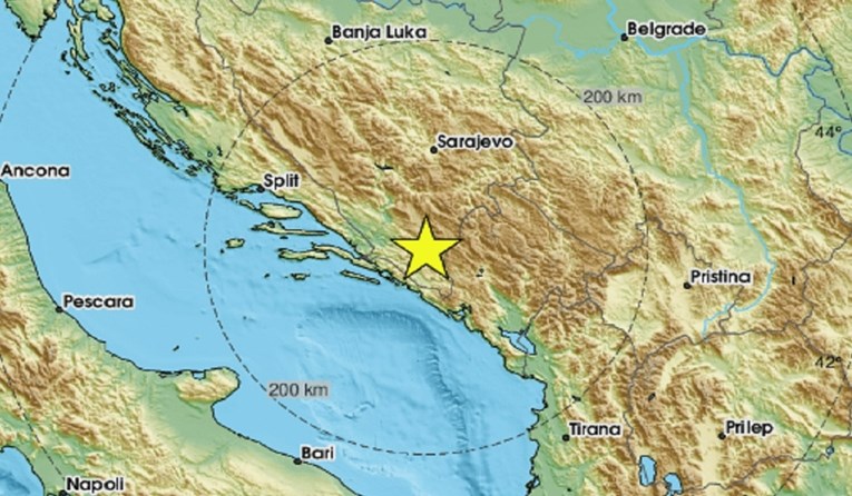 Zemljotres u BiH od 3.2 po Richteru, osjetio se i u Hrvatskoj
