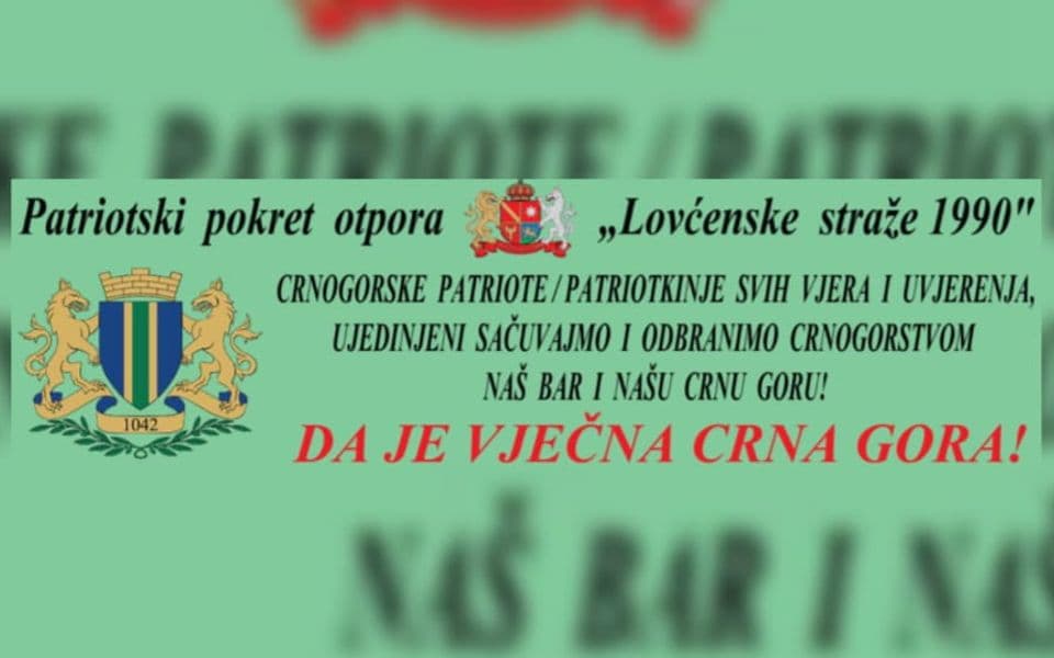 Lovćenske straže: Patriote Bara će antifašizmom i interkulturalnošću pokazati kako se brani Crna Gora