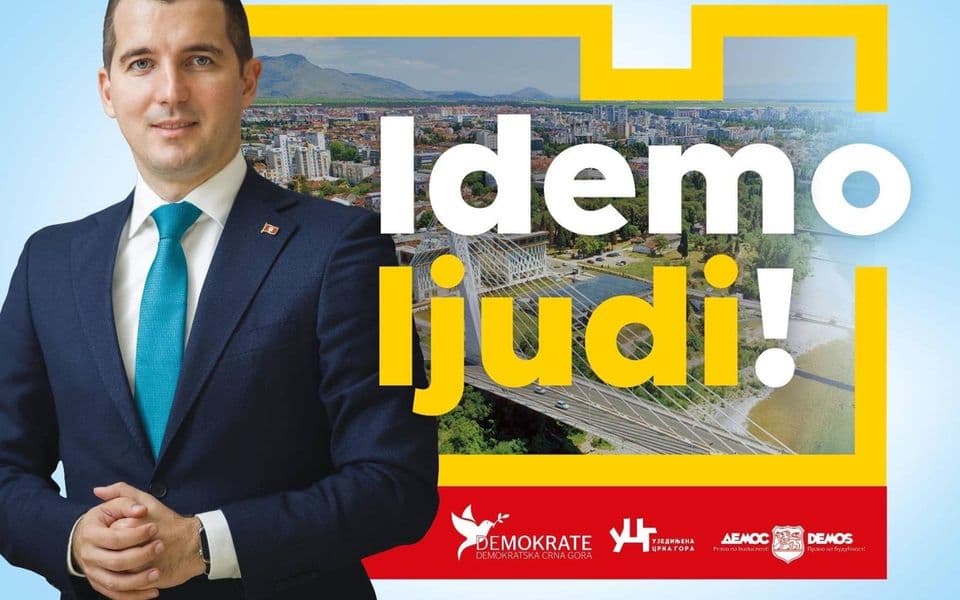 Danilo Šaranović nosilac liste koalicije Demokrata, Ujedinjene Crne Gore i Demosa u Podgorici