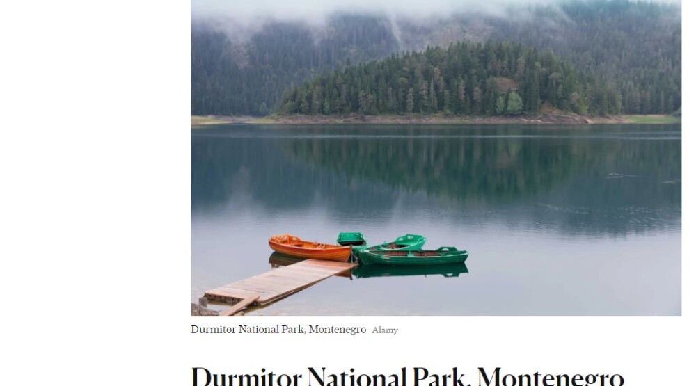 Nacionalni park Durmitor u TOP 7 najljepših mjesta za hiking u Evropi