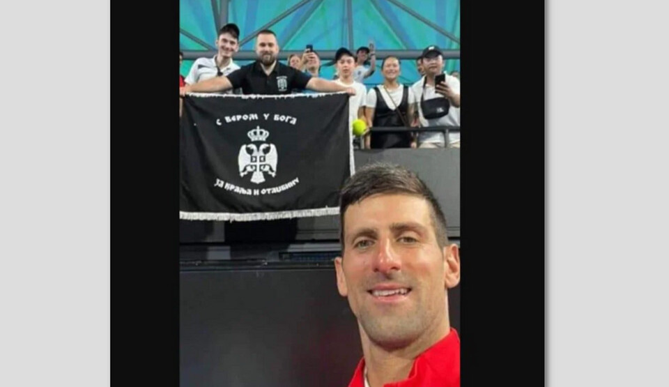 Sramno: Đoković pozirao ispred zastave pod kojom su izvršeni strašni zločini
