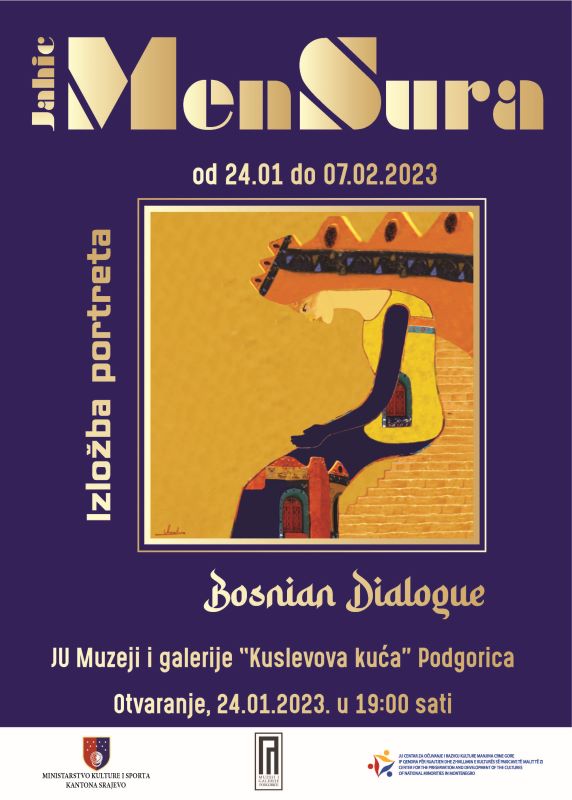 Izložba portreta sarajevske umjetnice Mensure Jahić u Kuslevovoj kući u Podgorici