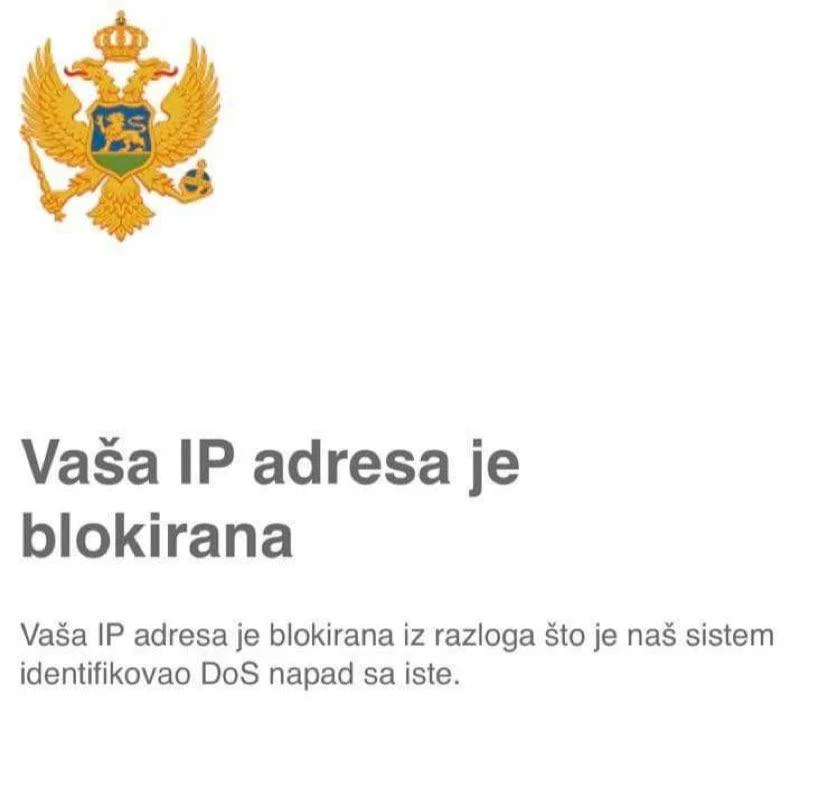 Sajt birači.me standardno ne radi: Vaša IP adresa je blokirana&#8230;
