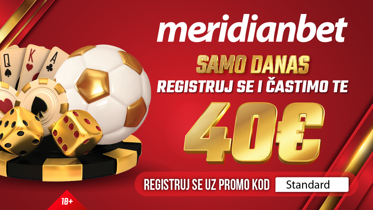 NAJVEĆI BONUS NA INTERNETU: Otvori nalog OVDJE i odmah preuzmi 40 eura!