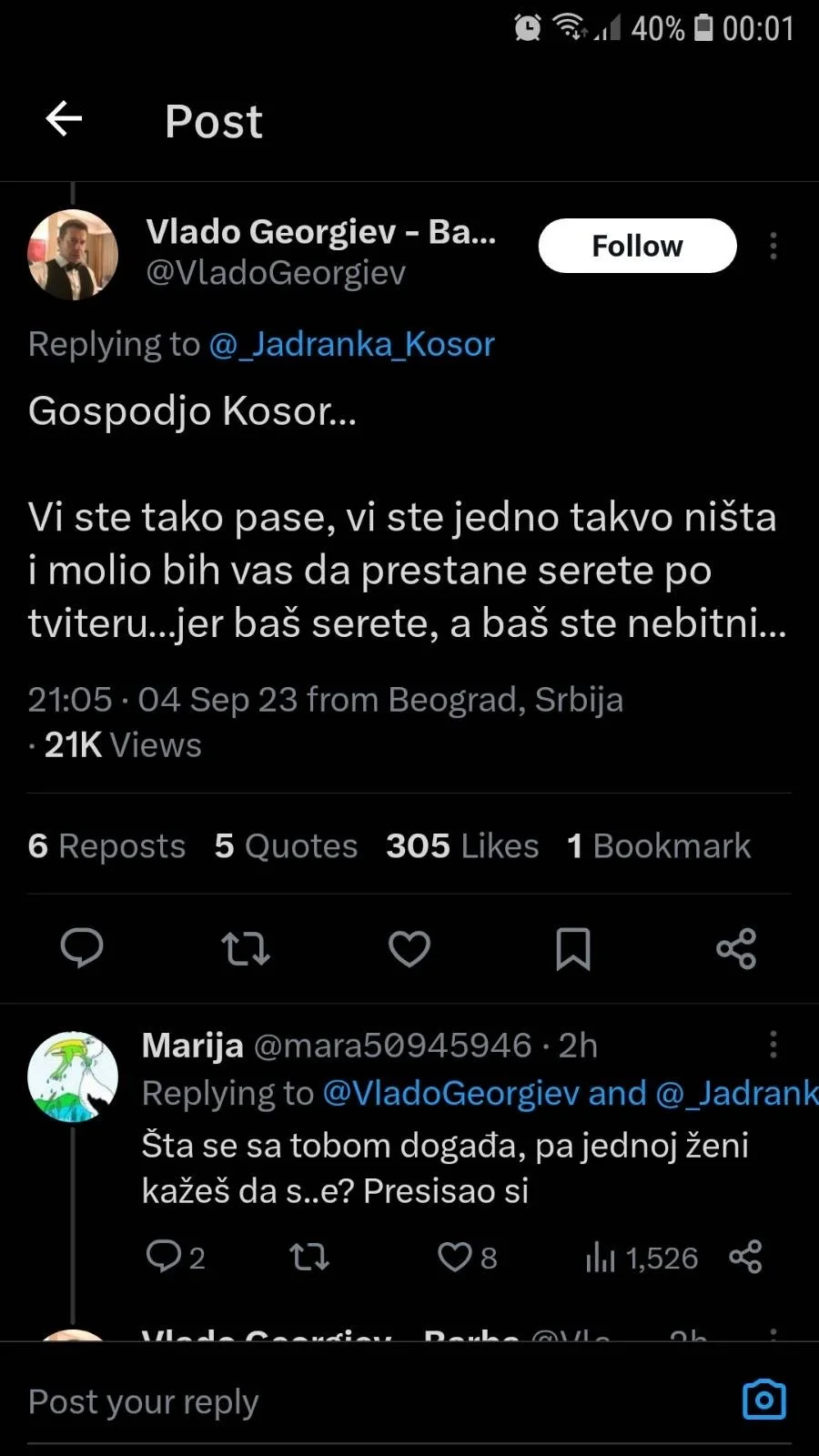Vlado Georgijev na braniku Jakova Milatovića