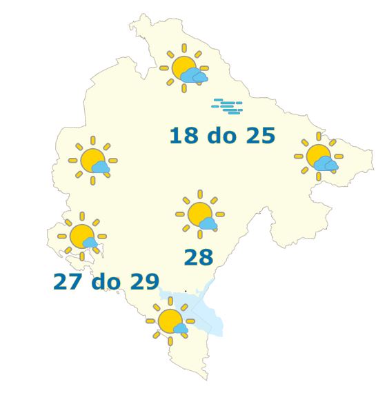 Sjutra pretežno sunčano