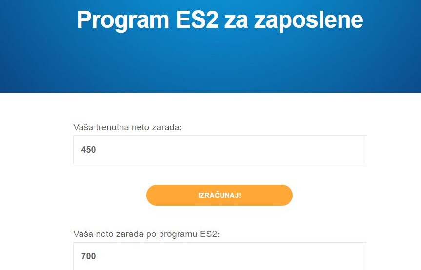 Izračunajte kolika bi vam bila plata po programu Evropa sad 2