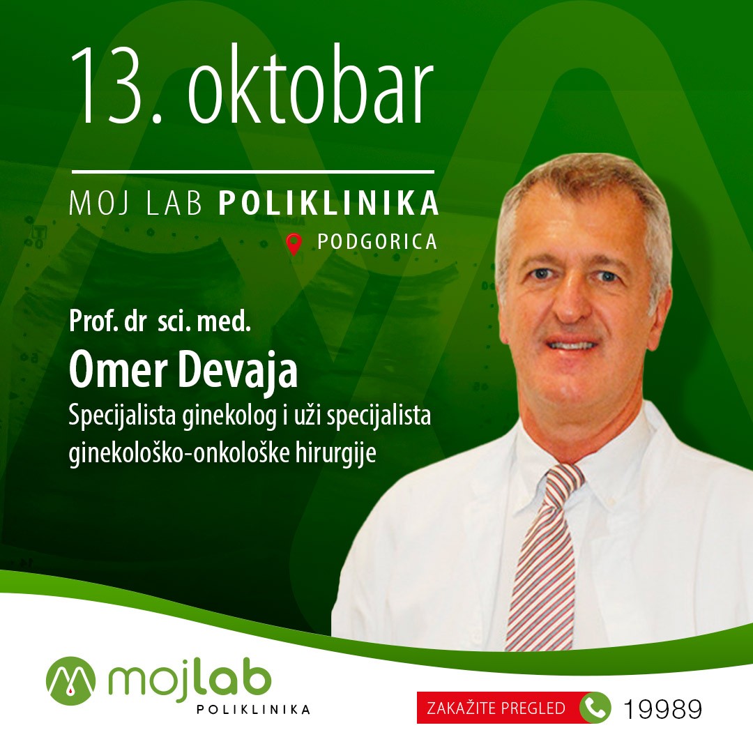 Prof dr sci. med. Omer Devaja 13. oktobra u Poliklinici Moj Lab