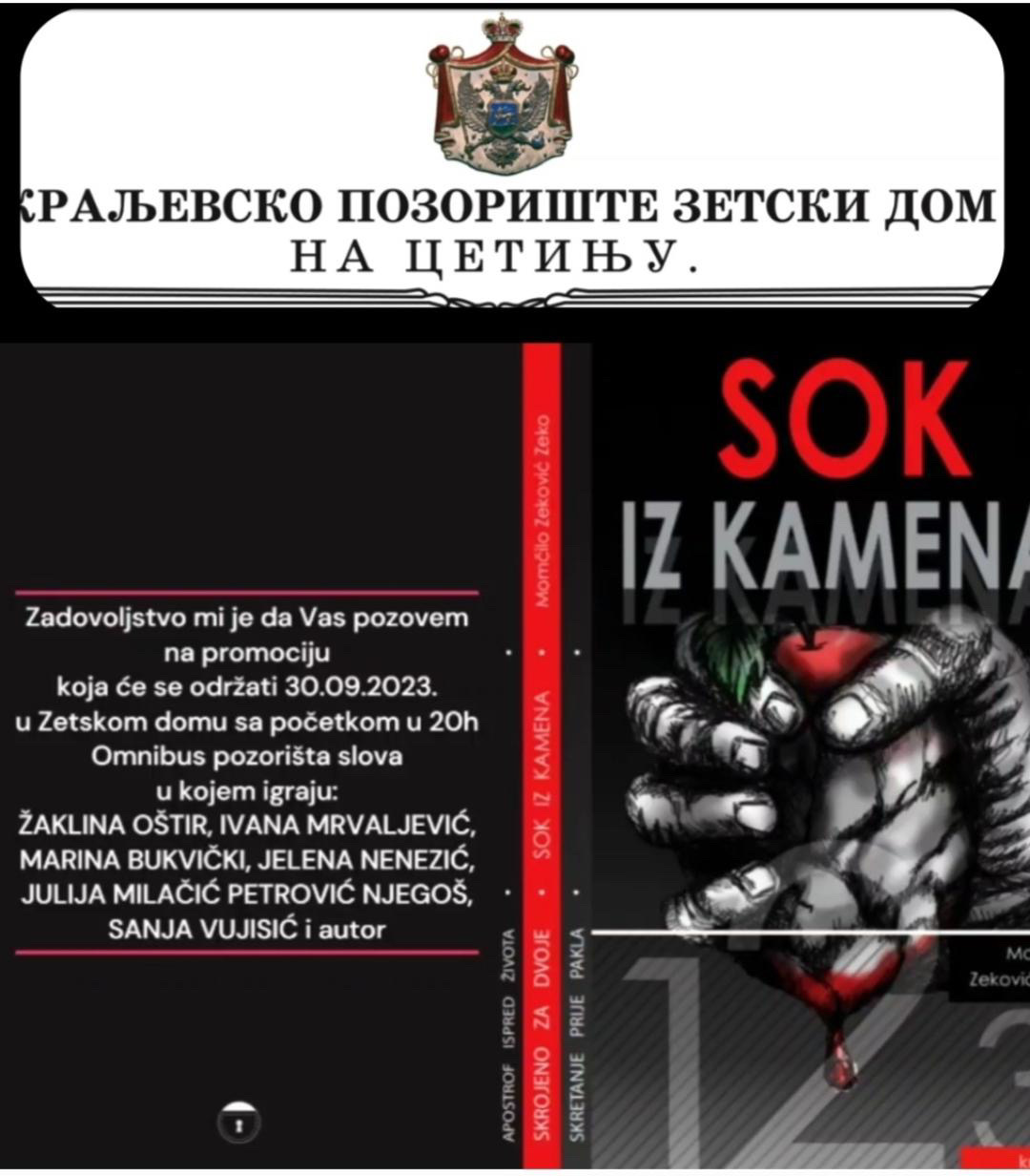 Promocija knjige poezije “Sok iz kamena” autora Momčila Zekovića Zeka