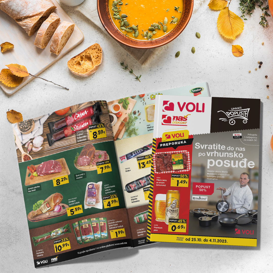Vrijeme je da uhvatite popuste u svim VOLI i Naš diskont marketima