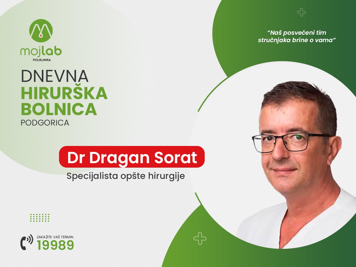 Dr Dragan Sorat, vrsni stručnjak iz oblasti opšte hirurgije – dio hirurškog tima Moj Lab poliklinike