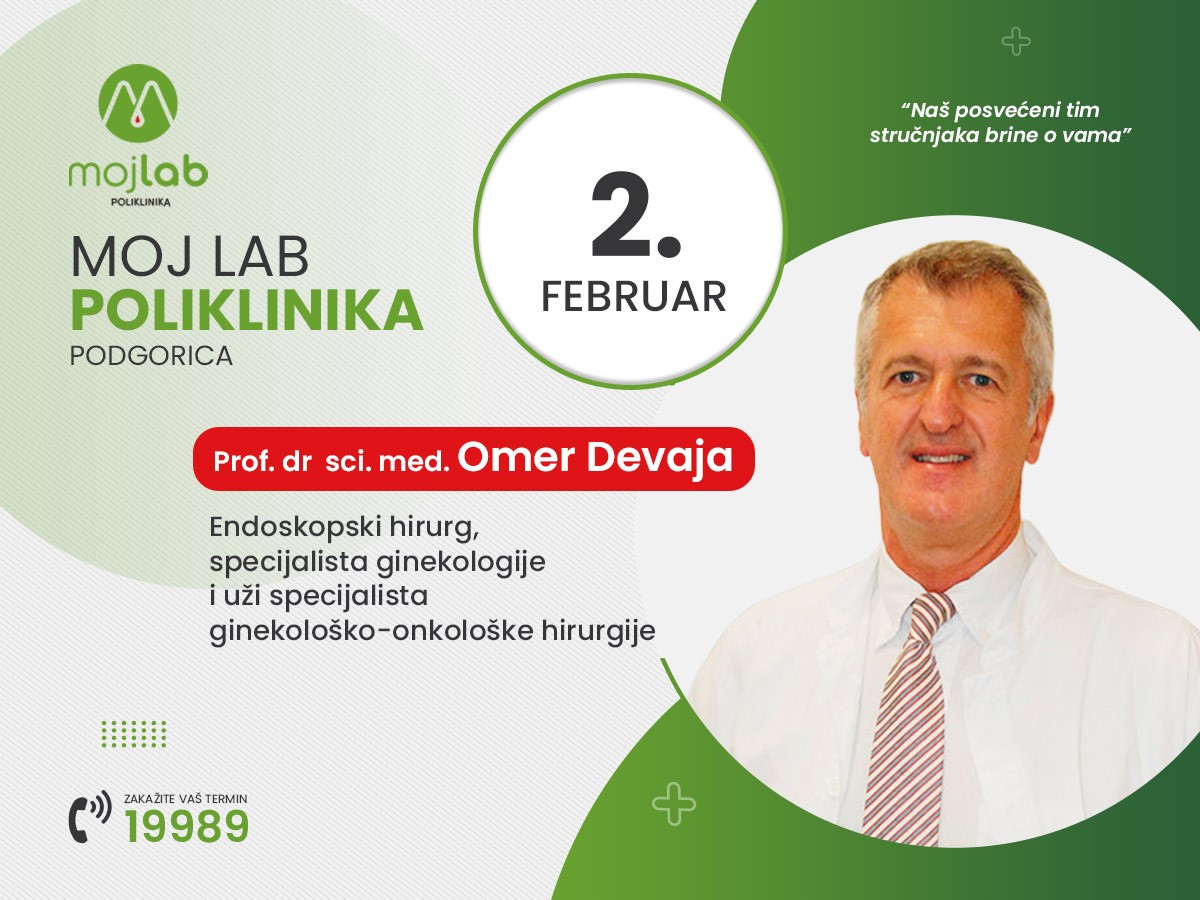 Prof. dr Omer Devaja endoskopski hirurg 2. februara u Poliklinici Moj Lab