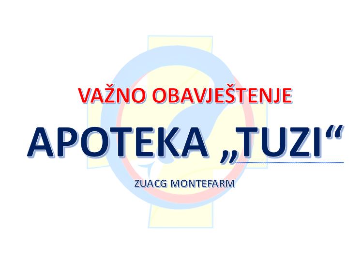 Apoteka Montefarma u Tuzima radiće i nedjeljom