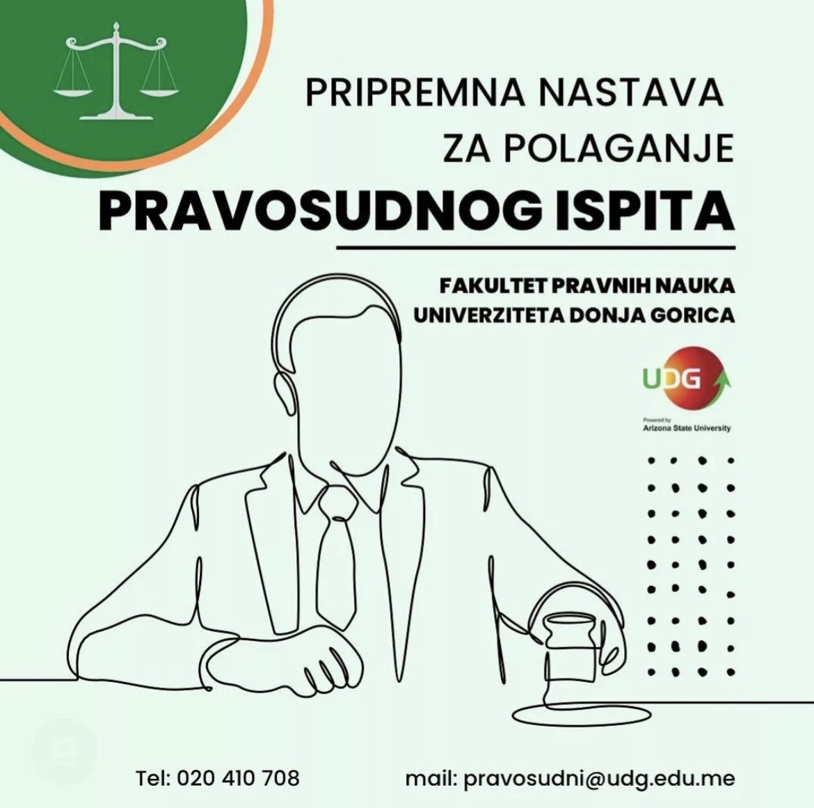 Univerzitet Donja Gorica 12. put organizuje pripremnu nastavu za polaganje pravosudong ispita