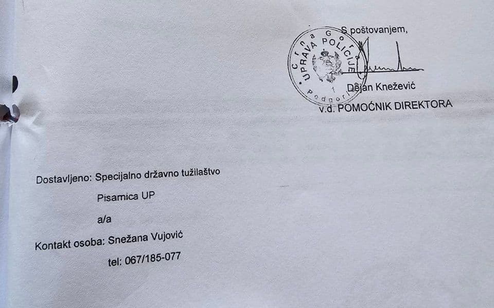 (FOTO) Knežević obavijestio Čađenovića da je zabranu Belivuku i Miljkoviću skinuo menadžement Uprave policije